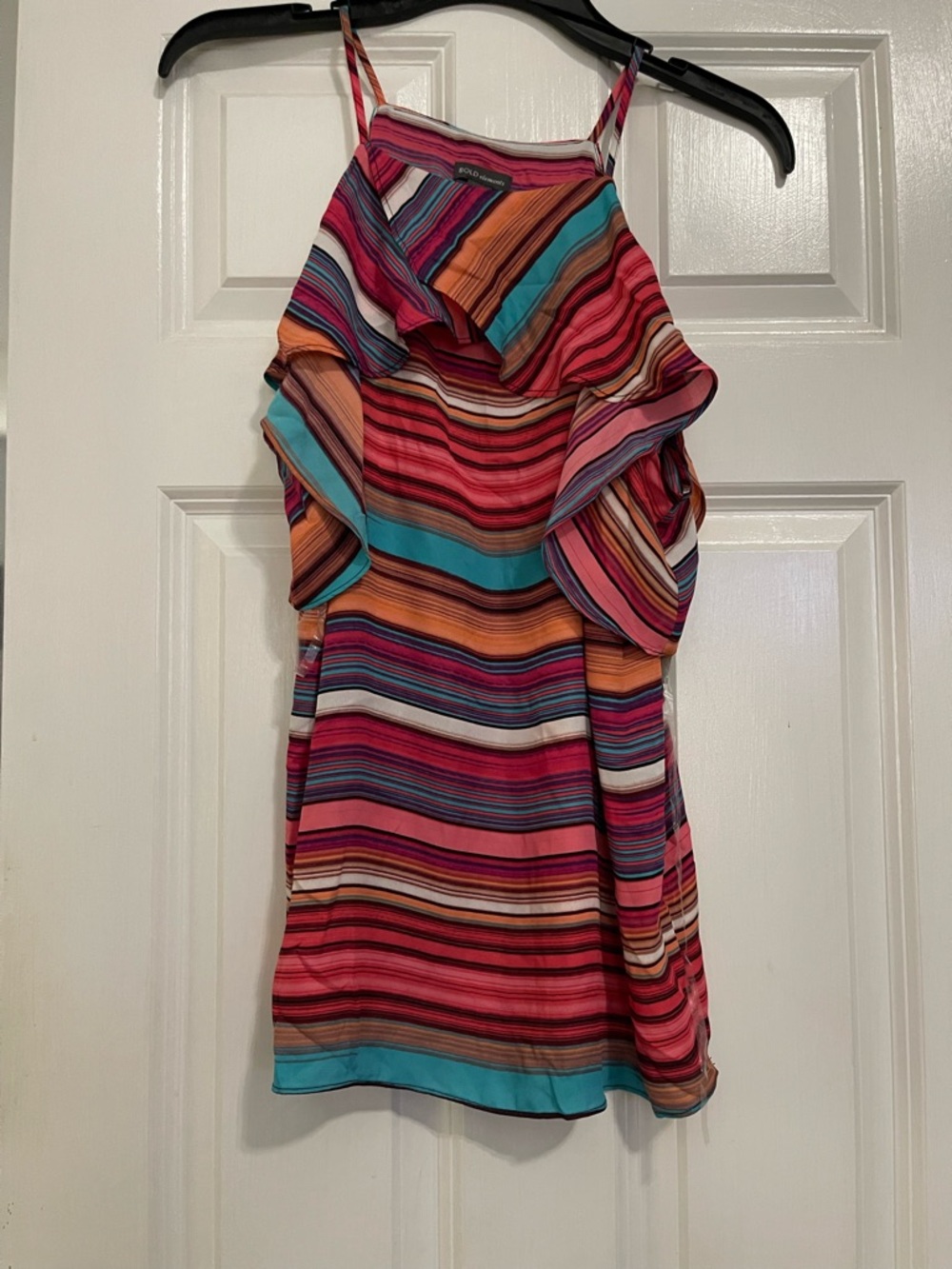 BOLD elements Pink and Teal Striped Summer Halter